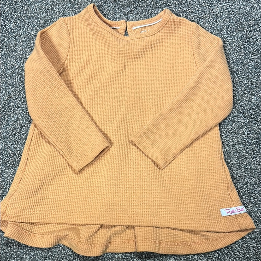 Ruffle Butts toddler “mustard yellow”  Long Sleeve Top